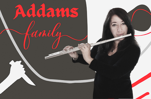 Addams Family flute cover