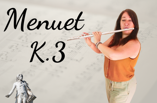 Mozart, menuet k3 pour 2 flûtes